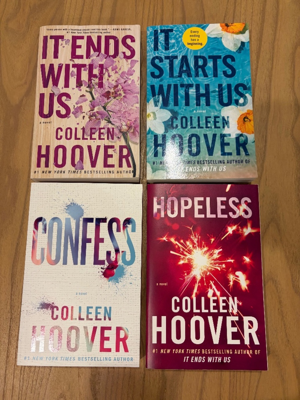 Set of 4 Colleen Hoover Paperback Books